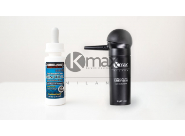 Minoxidil and Kmax fibers: together against hair thinning